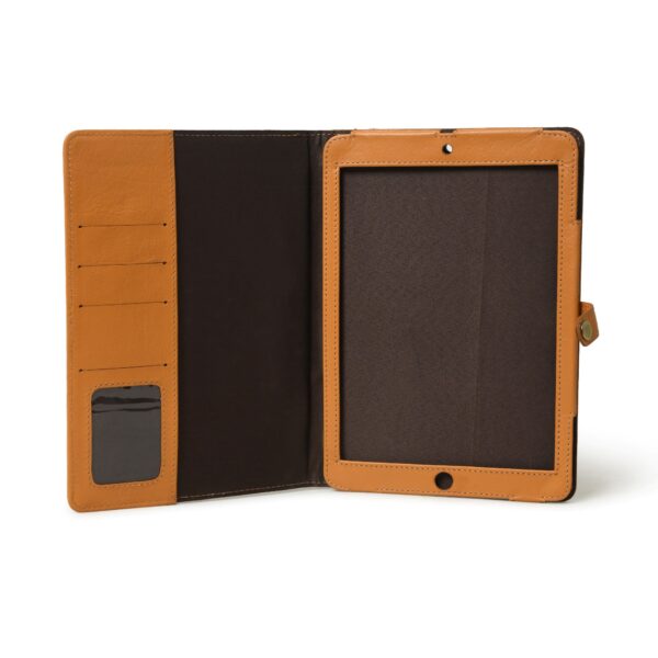 Premium Genuine Leather iPad Cover – Protective Case with Magnetic Closure & Stand for iPad - Image 3