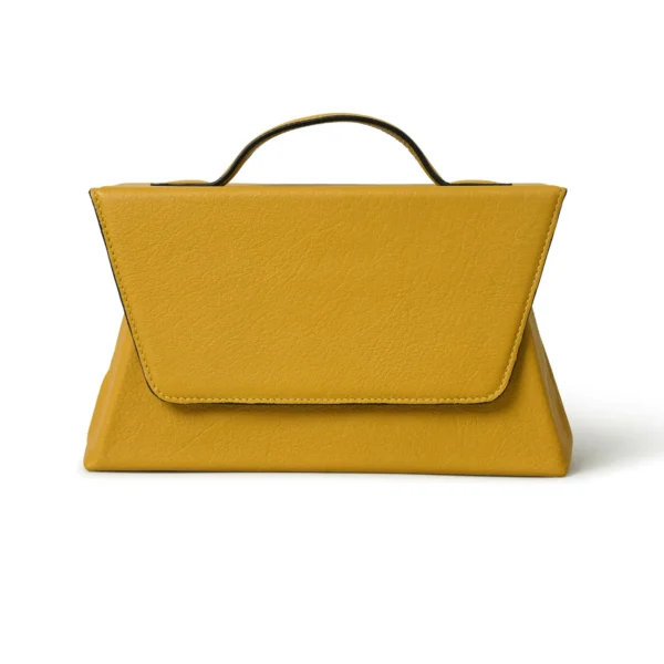 Elegant Mustard Yellow Leather Handbag – Chic & Versatile - Image 2