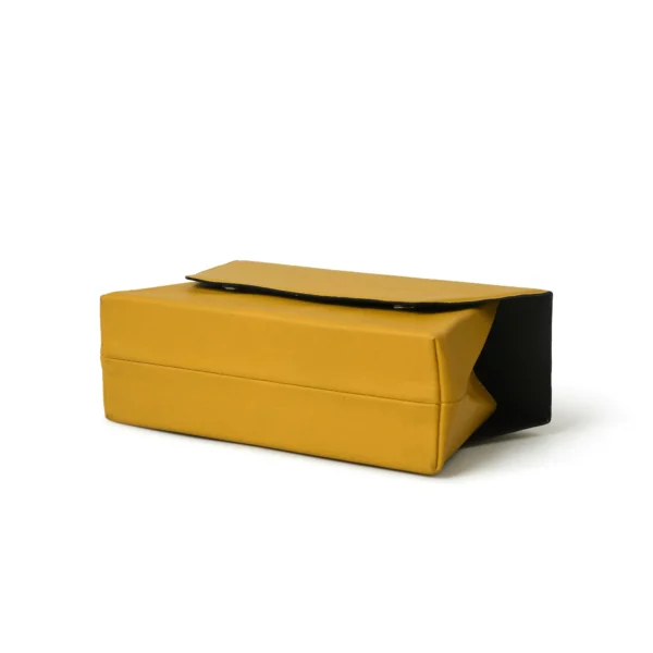 Elegant Mustard Yellow Leather Handbag – Chic & Versatile - Image 4
